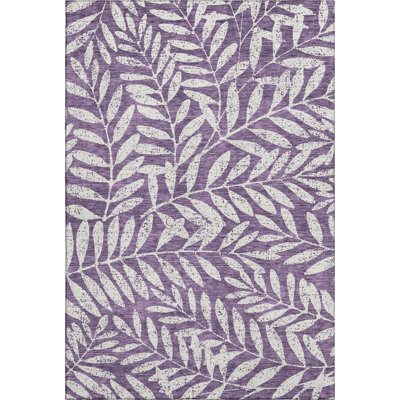 Premium Machine Washable Prisco Purple Rug