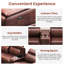Upholstered 29.75 " Leather Power Reclining Sectional