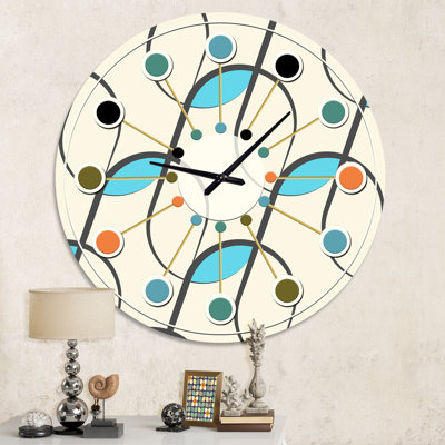 Horloge murale rétro Mid-Century