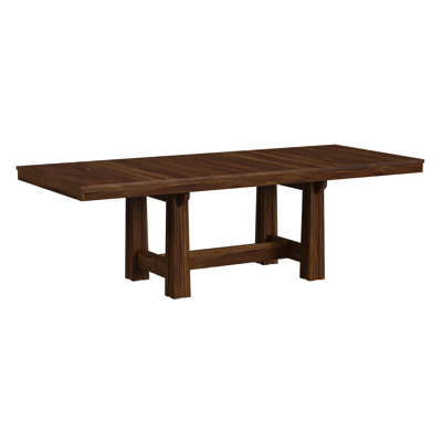 Axelle Solid Mahogany Extendable Trestle Dining Table