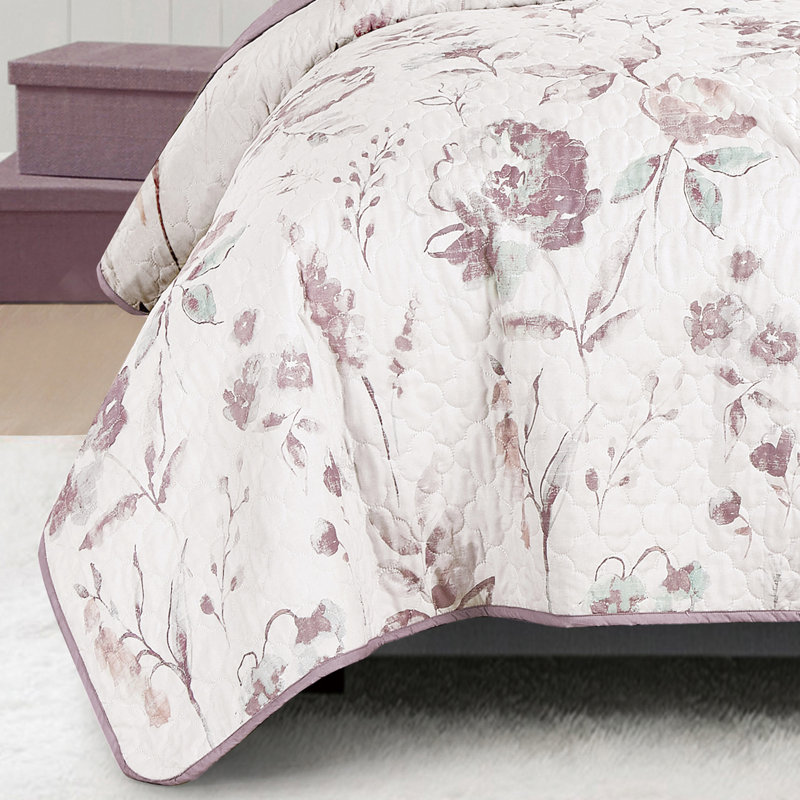 Ensemble de couvre-lit réversible 3 pièces Menefer, King Bedspread + 2 Shams