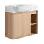 Meuble-lavabo mural 26 po avec lavabo en céramique blanche et porte à fermeture en douceur, emballage KD
