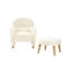 Fauteuil moderne avec repose-pieds et repose-pieds - fauteuil de loisirs rembourré, fauteuil d'angle de lecture pour petit espace-641401538