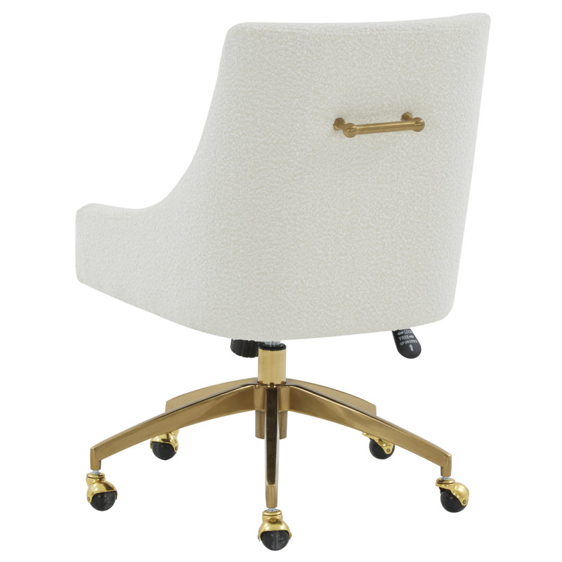 Chaise de travail Orna, Doré, Ivoire / boucle dorée