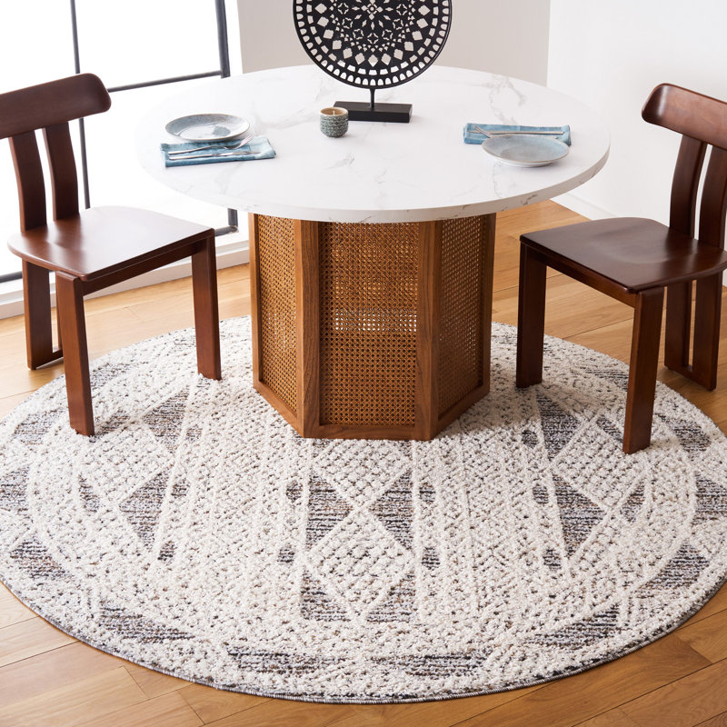 Chapel Performance Geometric Rug, Round 6'7"