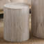 Ensemble de 3 tables basses gigognes souche d'arbre - Finition bois blanchi