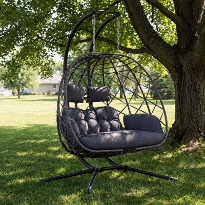 Balancelle moderne pour 2 personnes avec support, capacité de 650 lb Sverste