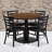 Neelam 36'' Round Laminate Table Set with Round Base and 4 Ladder Back Metal Chairs-24678177-68612012