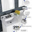 Meuble-lavabo double 60 po avec plateau en marbre de Carrare Rhoda, pré-assemblé