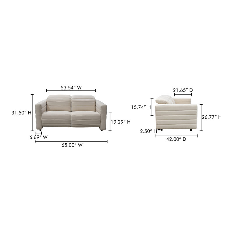 Juno Power Recliner Sofa Off White