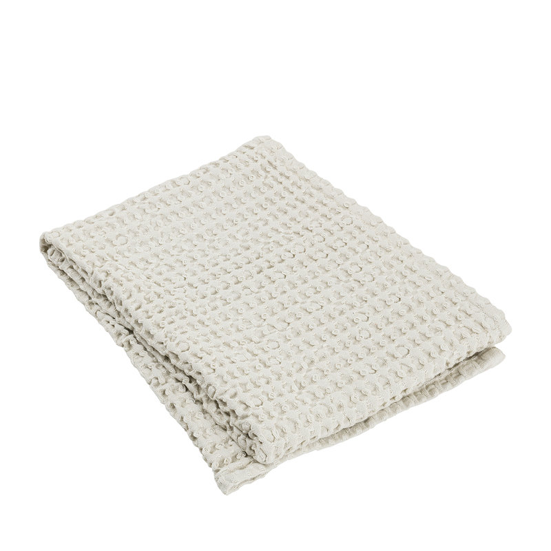 CARO 100% Cotton Waffle Hand Towel, Moonbeam-Cream