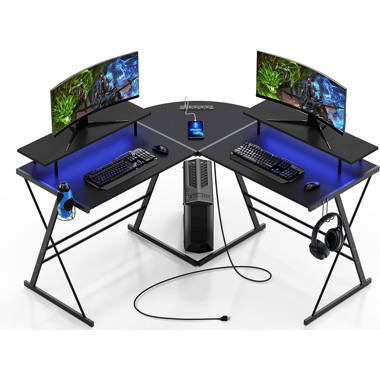 Inbox Zero Kamai 54 L Shaped Computer Desk for Home Office Gaming