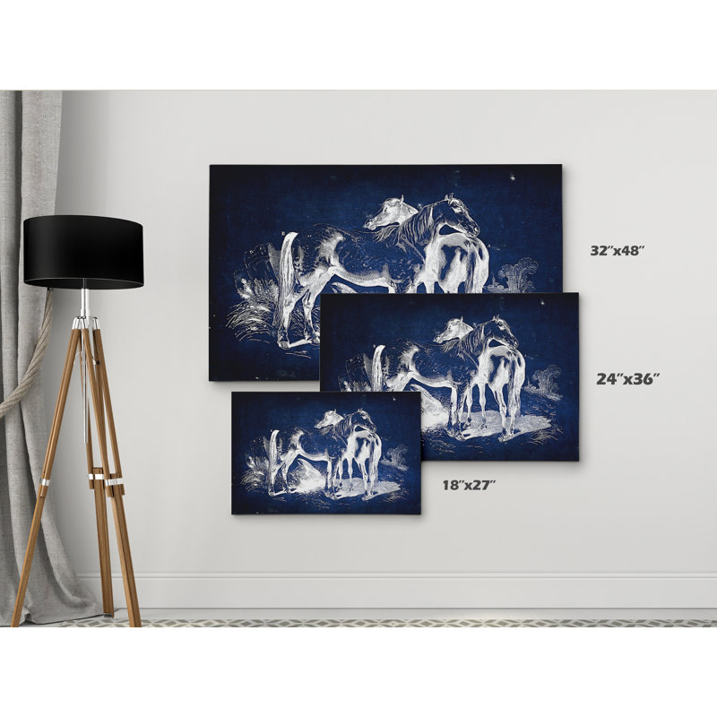 « équin plate v », impression, Pas de tapis, Toile tendue, H 18 po x l 27 po x P 1,5 po