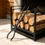 Pince à bûches en acier noir de 101,6 cm (40 pouces), outil antirouille pour foyer et feu de camp.