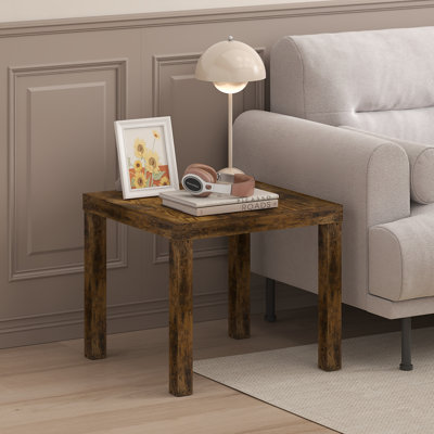 Azizi Homey Square Amber Pine Side Table