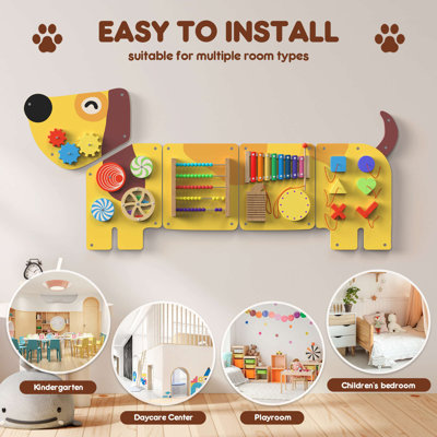 Panneaux d'activité BlueWood, panneau d'activités pour tout-petits, tableau sensoriel Montessori, jouets éducatifs pour chiots