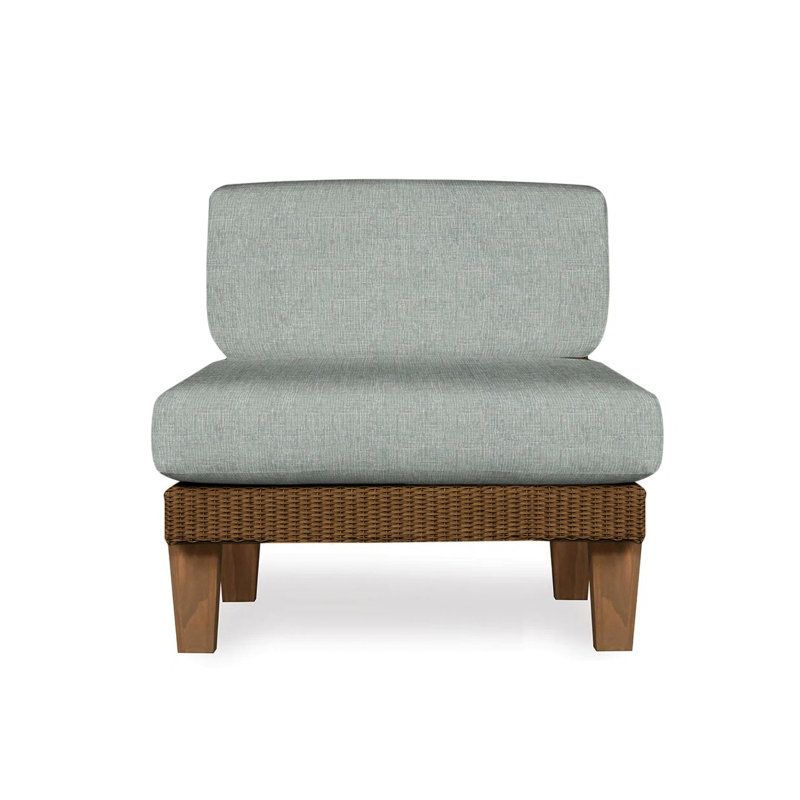 Catalina Outdoor Teak Lounge Chair, Decorline Navy, Bark