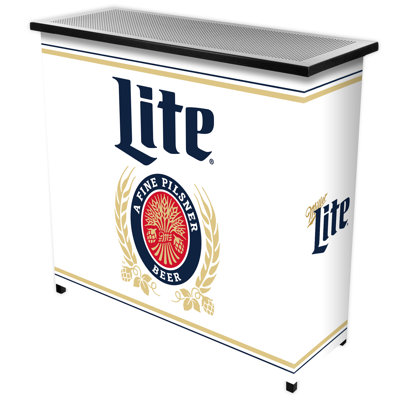 Miller Lite Retro 2-Shelf Portable Bar