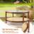 31.5In. Patio Wooden Side Table-1600986226