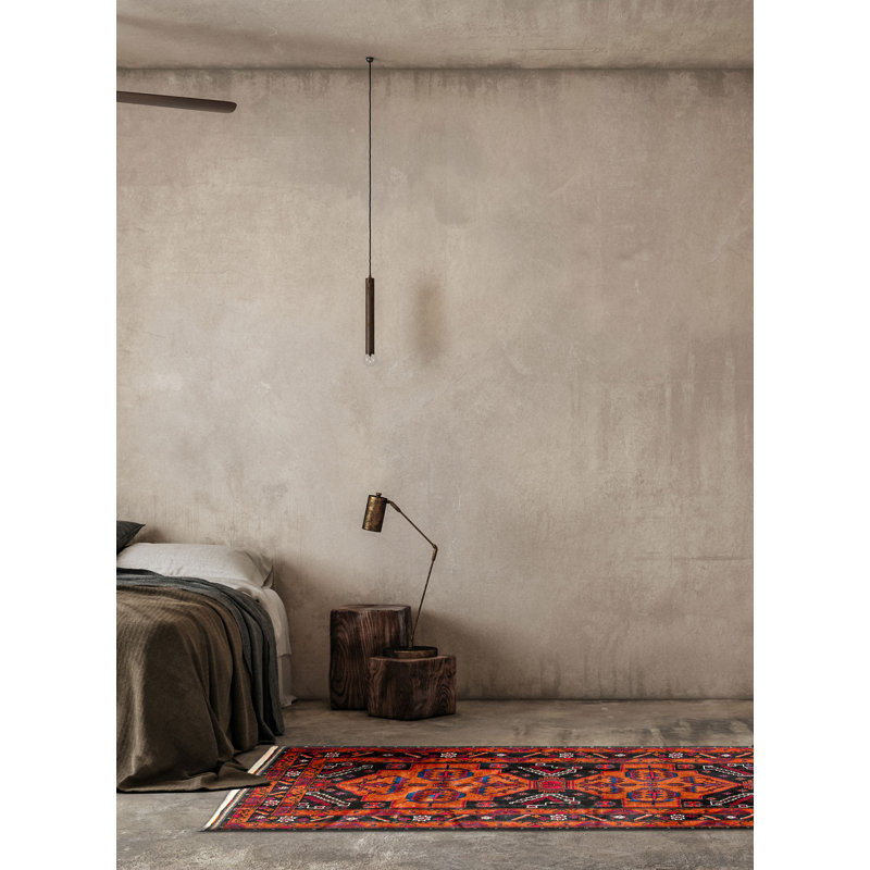Tapis brun Teimani 3 pi 6 po x 6 pi 3 po