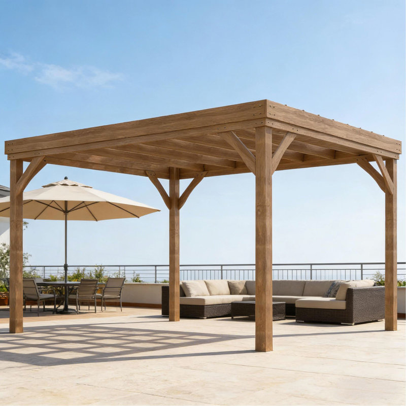 118 W x 143.8 D Canopy, Brown