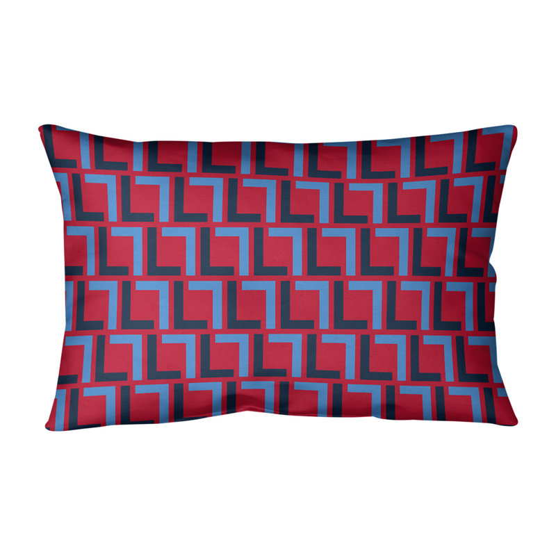 Housse de coussin rectangulaire Tennessee Football Luxury, Bleu marine / argent / rouge, Polyester sergé
