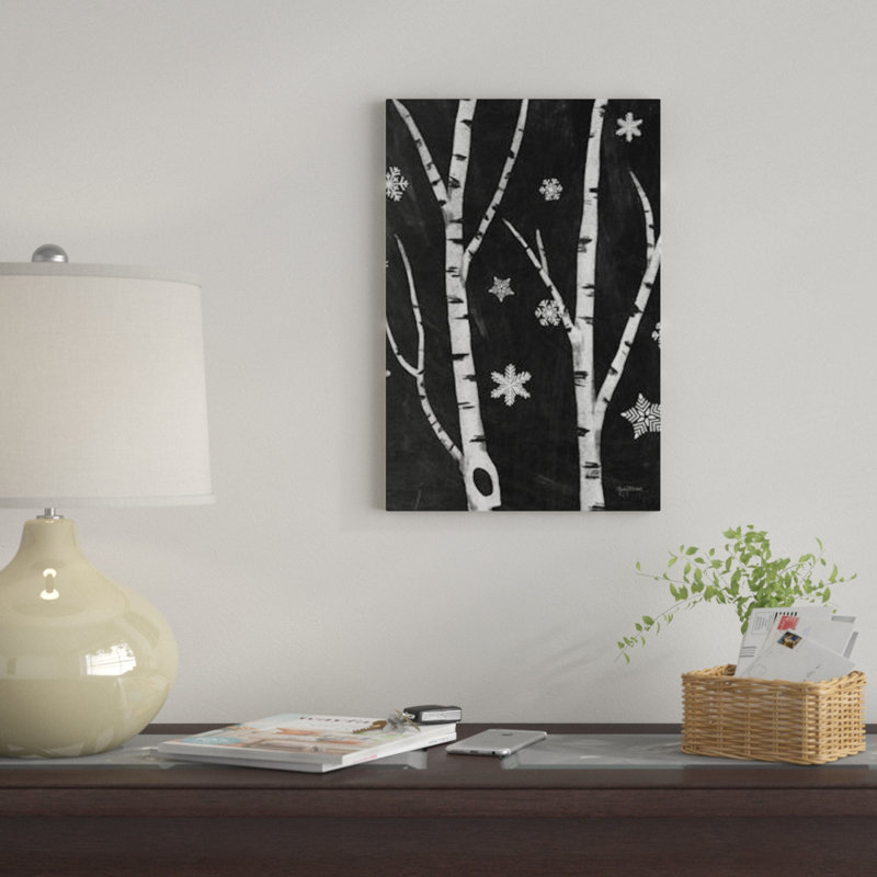 « snowy birches iv » par mary urban, impression sur toile, H 12 po x l 8 po x P 0,75 po, Pas de tapis, Toile tendue