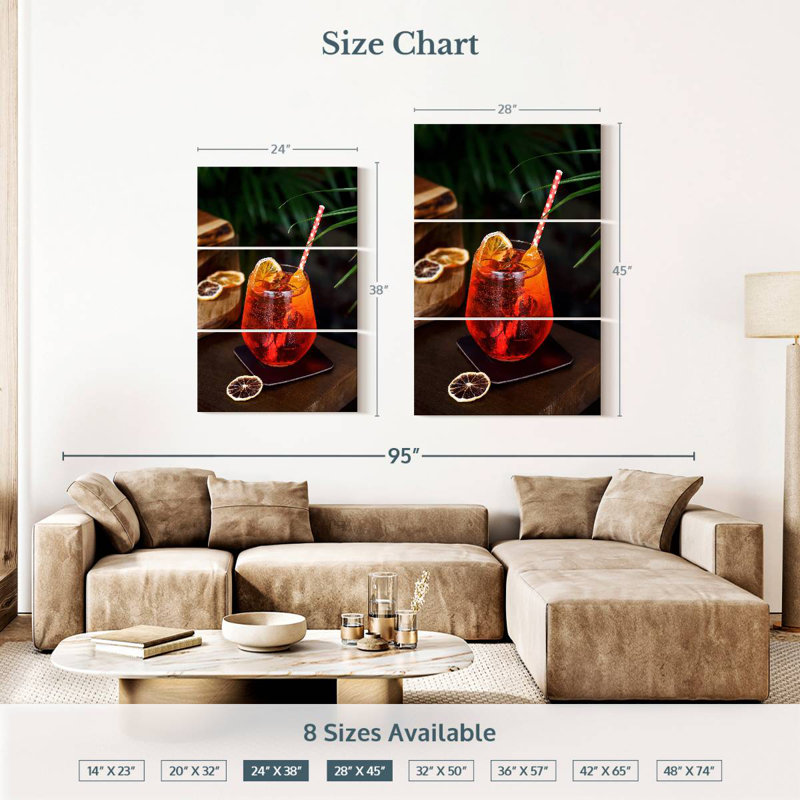 Yarlin Aperol Spritz, 38" H x 24" W