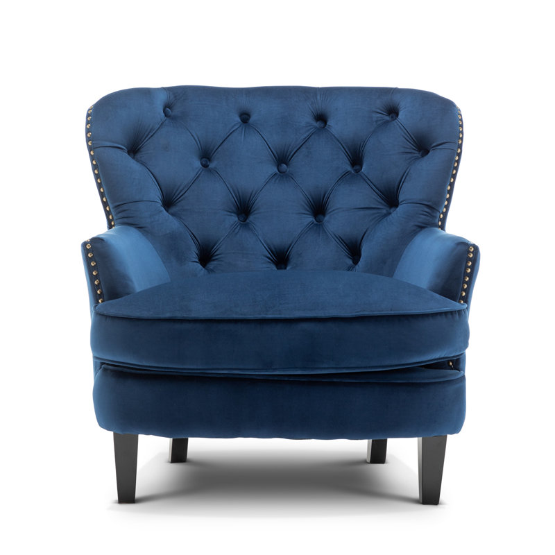 Higgenbotham Armchair, Blue Velvet