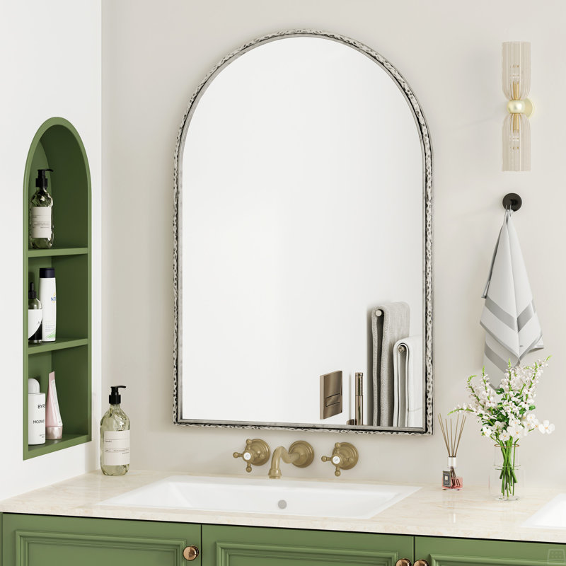 Miroir de meuble-lavabo ou miroir mural, Argent argent