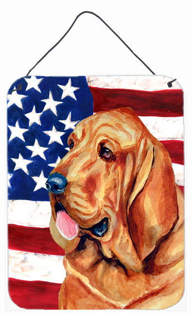 Décoration murale drapeau américain avec chien de sang