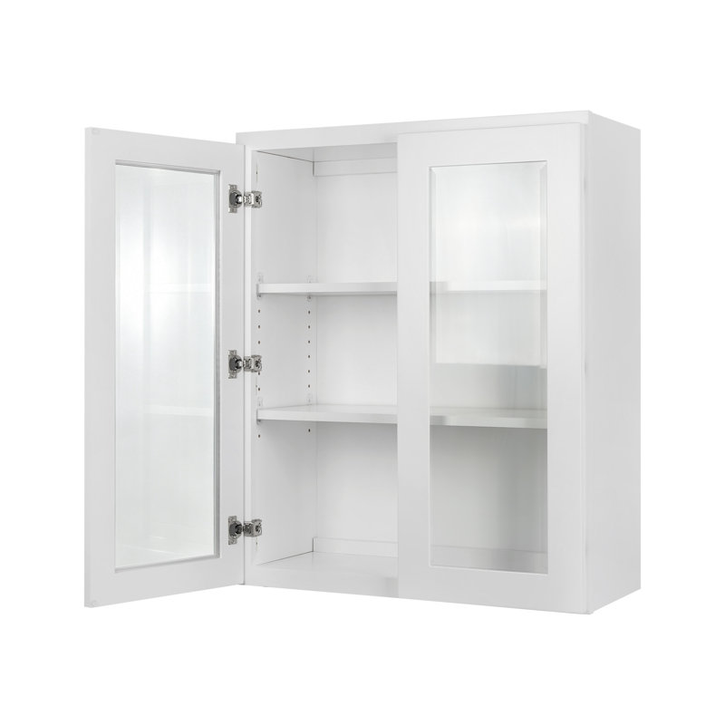 Armoire murale blanche Koville avec porte en contreplaqué, H 24 po x l 30 po x P 13 po