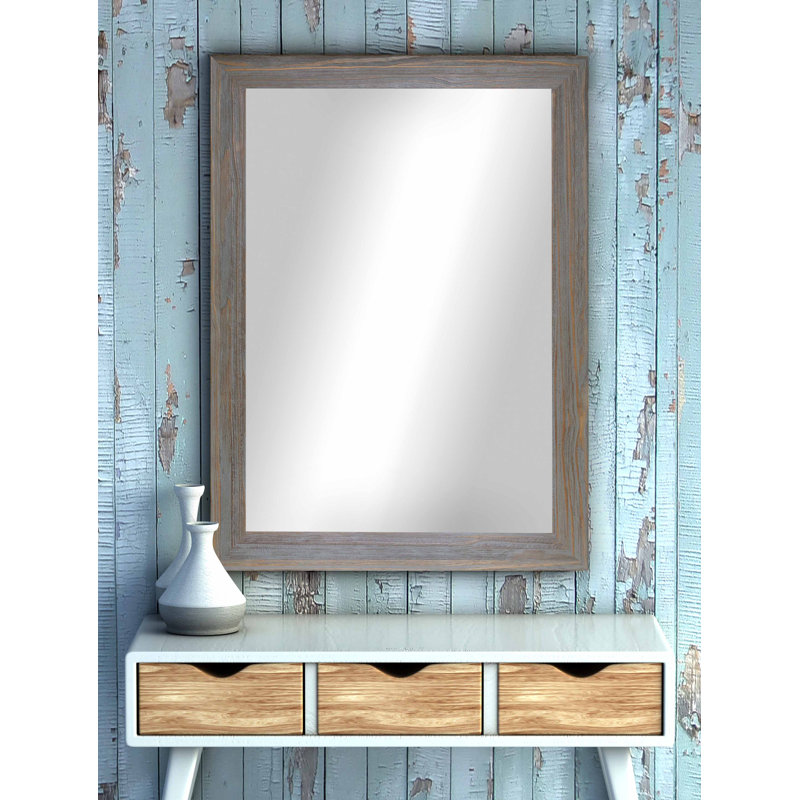 Pernie Wood Flat Mirror, 41.75" H x 32.75" W