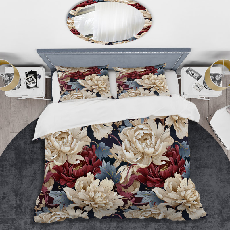 Ensemble de housse de couette Kimono Whispers I, Housse de couette pour grand lit et 2 taies décor