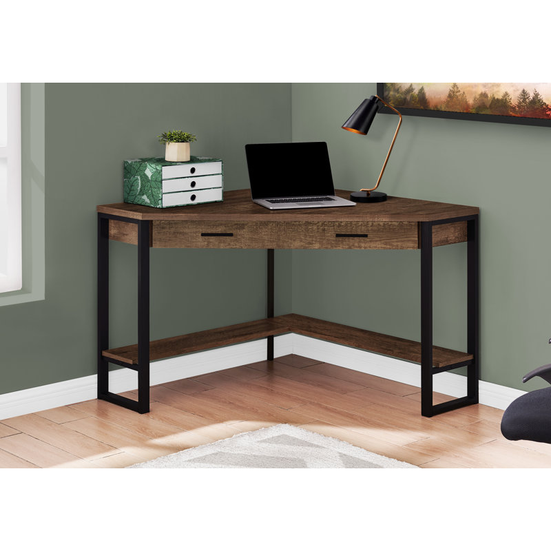 Bureau d'ordinateur Huggard, Cappuccino / noir
