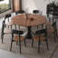 Table ronde rétro en bois massif de style américain-1118534987