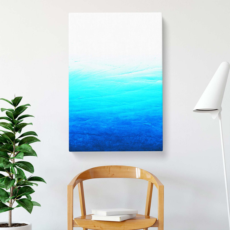 Shades Of Blue In Abstract - Wrapped Canvas, 76cm H x 50cm W x 3cm D