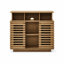 Buffet vintage avec portes coulissantes et tablettes ouvertes