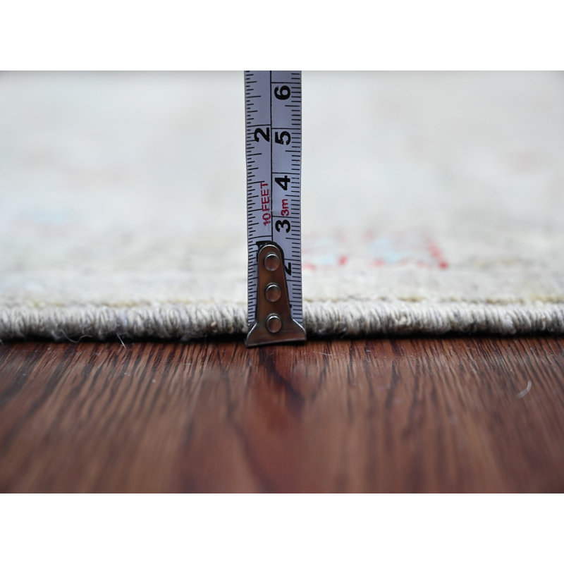 Tapis oriental gris en laine noué à la main 3 pi 0 po x 5 pi 1 po - MOA10220923