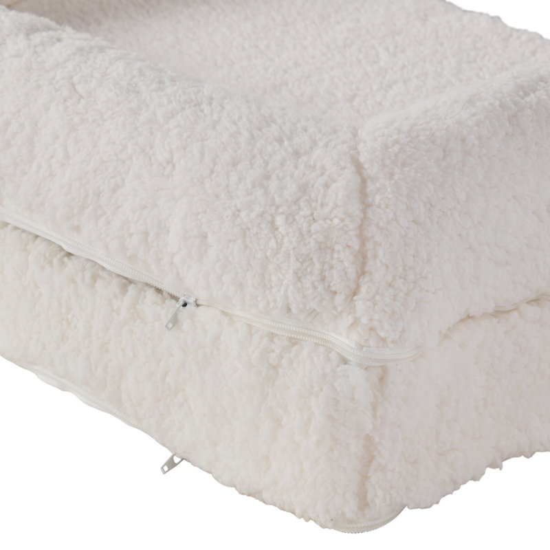 Canapé-lit Millie Sherpa, Grand (l 36 po x P 24 po x H 8 po), Neige