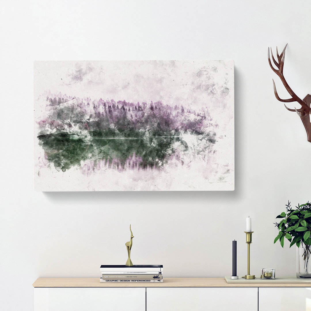 Fog Over Forest In Italy - Wrapped Canvas