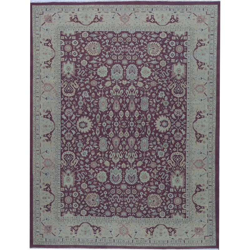Hand-Knotted High-Quality Red and Gold Area Rug