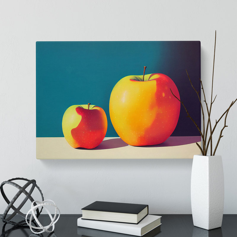Two Apples Fruit Vol.1 - Wrapped Canvas, 50cm H x 76cm W x 3cm D