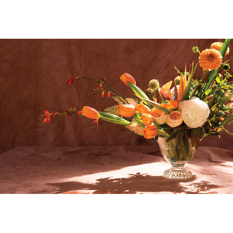 Vase de table en verre Harrison-Jay, H 5,25 po x l 7 po x P 7 po