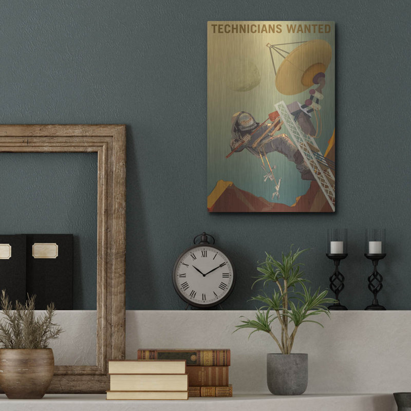 Affiches de la NASA, "Mars Explorer Series: Technisans Wanted", H 16 po x l 12 po