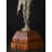 30" Stretching Herself Modern Sculpture - Handcrafted Brass Wood & Stone Abstract Art - Contemporary Statement Centerpiece