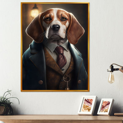 Mafia Beagle II - impression sur toile