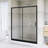 60.In W X 72.In H Sliding Door Framed Shower Door In Matted Black Finish