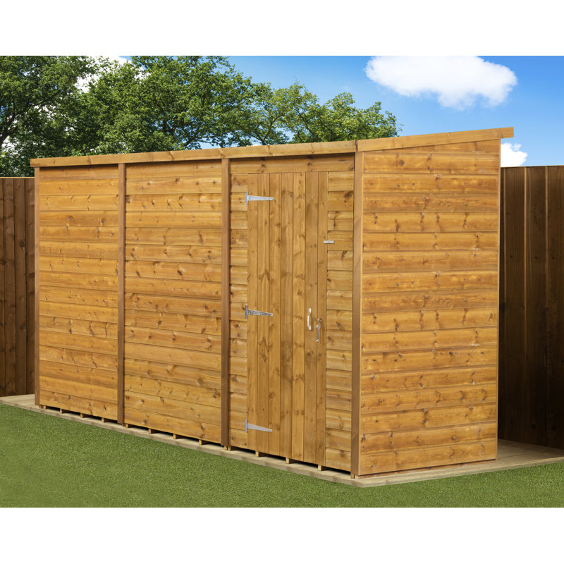 Modular Pent Garden Shed No Windows, 206cm H x 302.26cm W x 119.38cm D