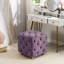 Tabouret de pieds de rangement en velours mauve - Bois, table d'appoint fonctionnelle et élégante-1517298707